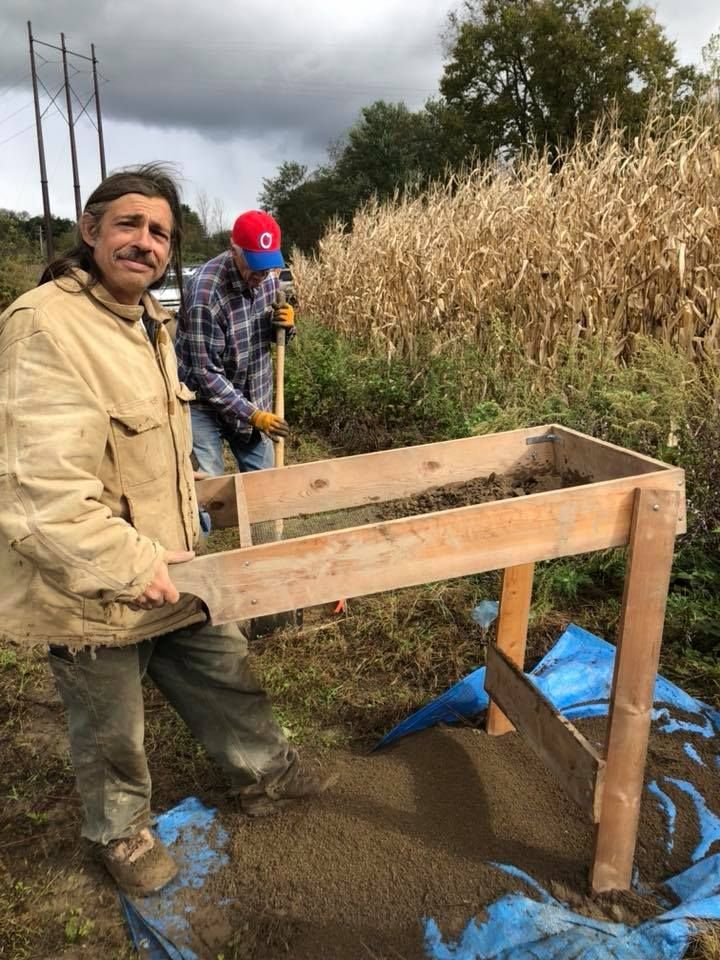 David Moyer at a screening station in the field