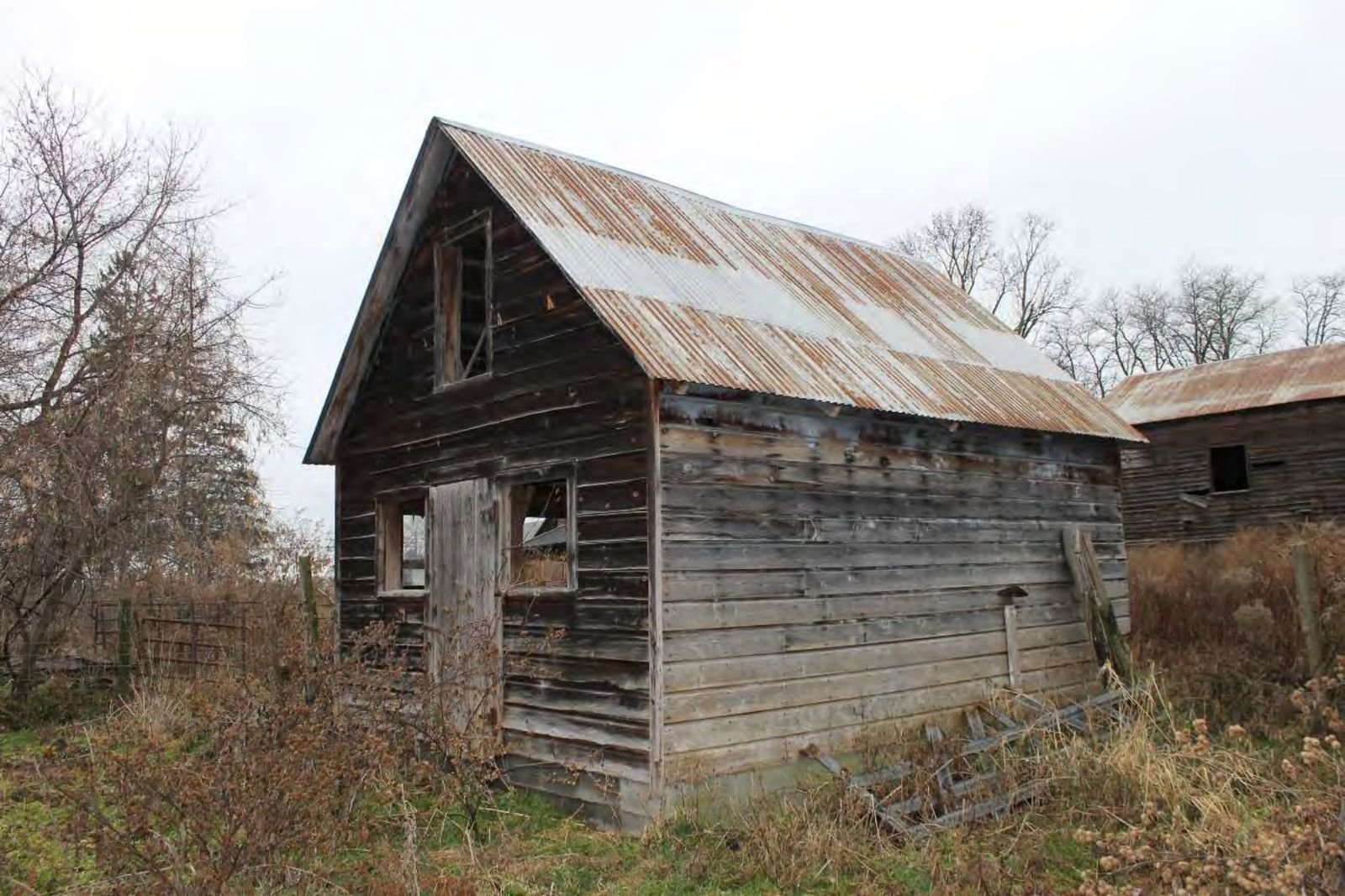 Northeast corner of the early 20th-century poultry house.