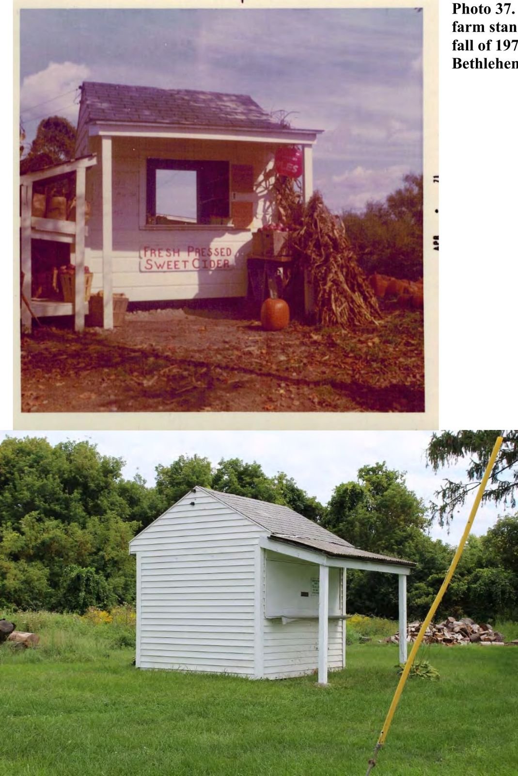 The Kleinke farm stand, likely fall 1970 (courtesy Bethlehem Town Historian).