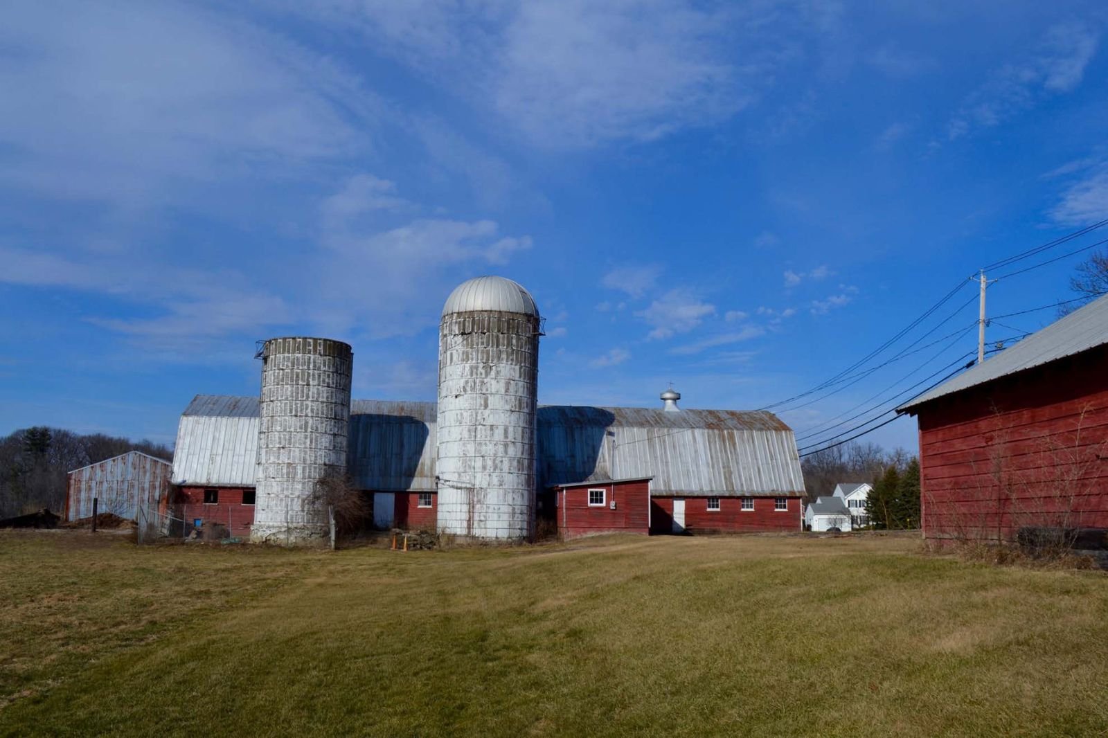 Exterior of the main barn, facing north.
